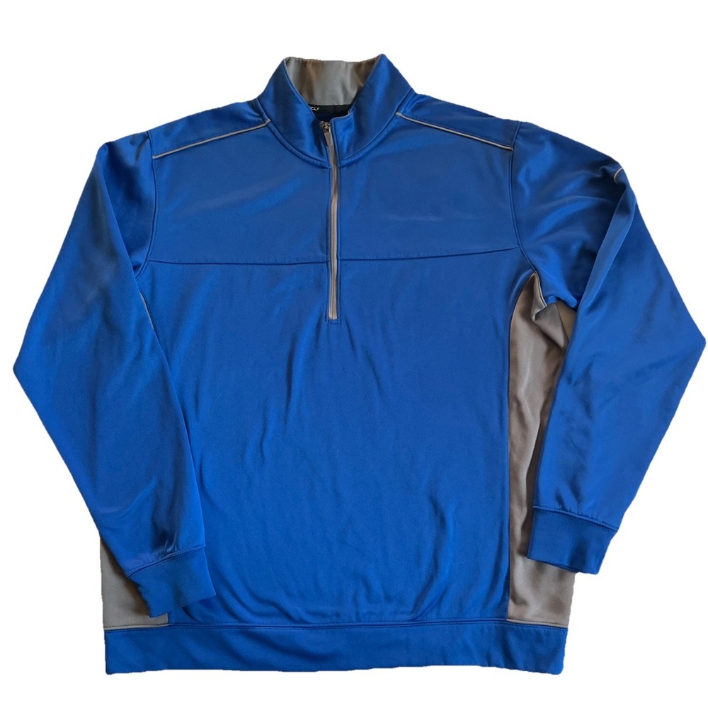 Nike Golf Tour Performance Dri-Fit Quarter 1/4 Zip Pullover Men's Large Blue EUC